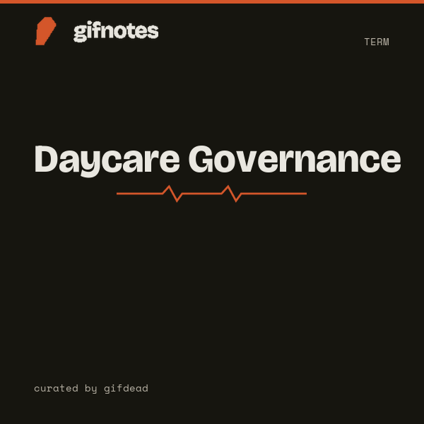 Daycare Governance cover
