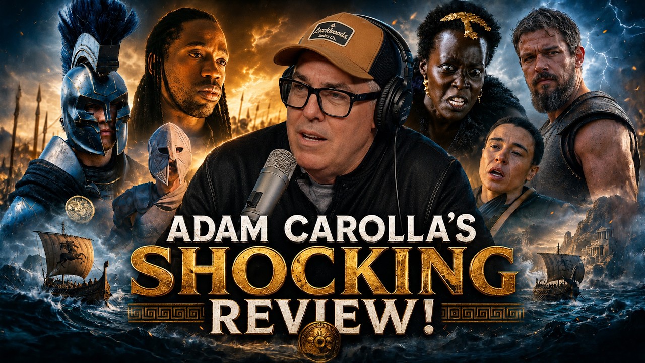 Pre-emptive Satirical Reviewing source episode thumbnail. Adam Carolla's BRUTALLY HONEST Review of The Odyssey - YouTube